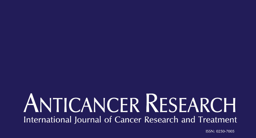 Anticancer Research Journal cover of the current issue
